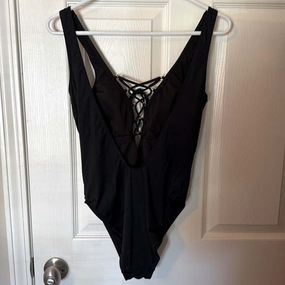 Cremieux one piece bathing suit black size large - Picture 4 of 5